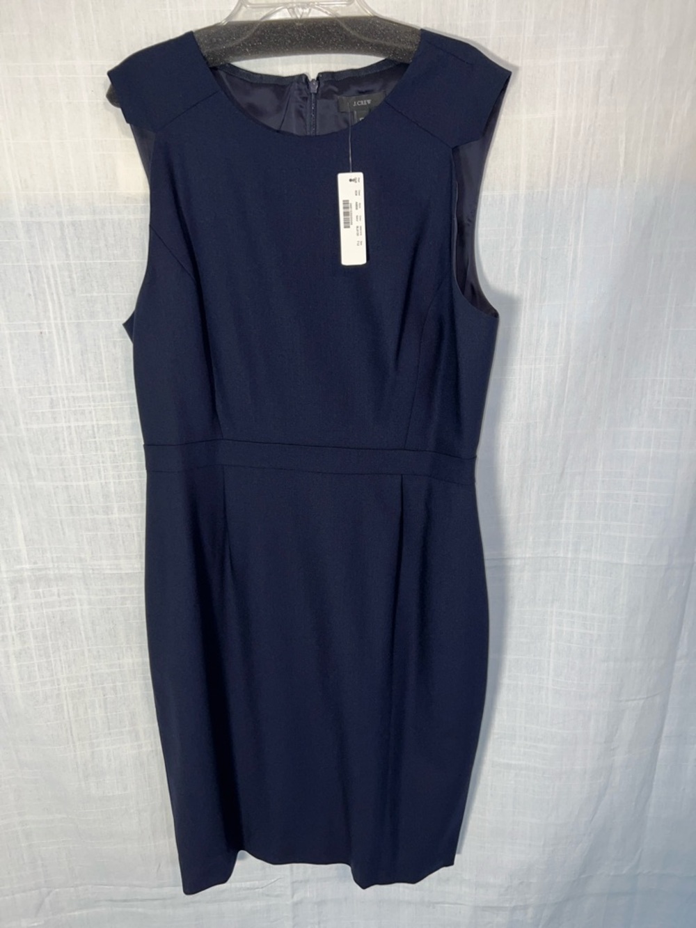 J. Crew Navy Sleeveless Sheath Midi Dress NWT Sz 12T